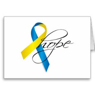 Down Syndrome Ribbon Hope Greeting Card