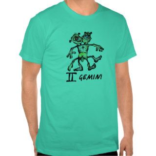 Gemini Zodiac Cartoon T shirt