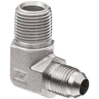Brennan 2501 06 04 SS, Stainless Steel JIC Tube Fitting, 06MJ 04MP 90 Degree Elbow, 3/8" Tube OD x 1/4" 18 NPTF Male: Flared Tube Fittings: Industrial & Scientific