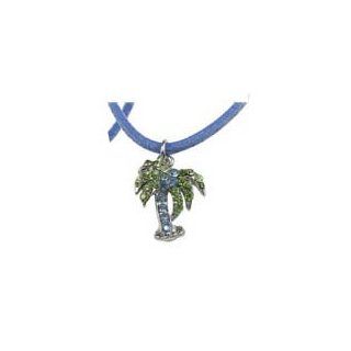 Blue Palm Tree Necklace Girls Fashion Necklace: Jewelry
