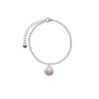 Large Silver Baseball   Two Sided Elegant Charm Bracelet [Jewelry] [Jewelry]: Jewelry