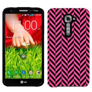 Verizon LG G2 Chevron Mini Pink and Black Phone Case Cover: Cell Phones & Accessories