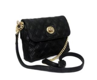 Sori Collection "225" Quilted Crossbody Designer Inspired Handbag for Women (Black): Shoes