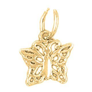 Gold Plated 925 Sterling Silver Butterfly Pendant: Jewels Obsession: Jewelry