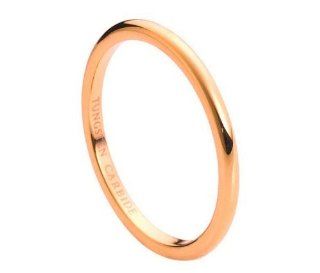 Mens Rings for Less M 206   Rose Gold Tungsten Wedding Band Size 10: Jewelry