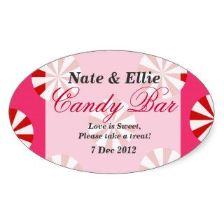 Red and white Candy Bar Sticker