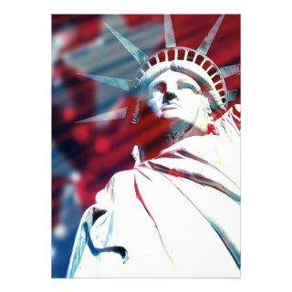 Patriotic USA Statue of Liberty Invitation