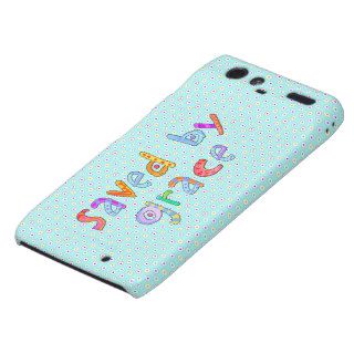 Saved By Grace Cute Christian Artsy Polkadots Droid RAZR Cover