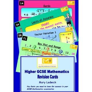 Higher GCSE Mathematics Revision Cards: Mary Ledwick: 9780906588758: Books