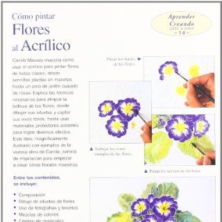 Como Pintar Flores Al Acrilico (Aprender Creando) (Spanish Edition): Carole Massey: 9788496777149: Books