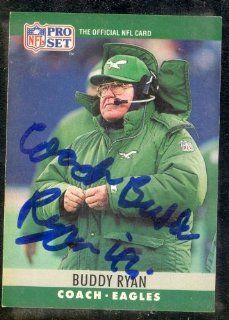 1988 Pro Set Buddy Ryan #253 Autographed Auto Card JSA: Sports Collectibles