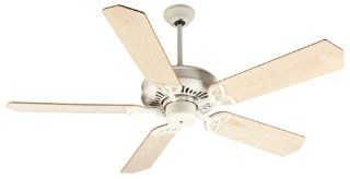 Craftmade K10819 American Traditions Ceiling Fan with Five 52" Standard Ash Wood Unfinished Blade, Antique White    