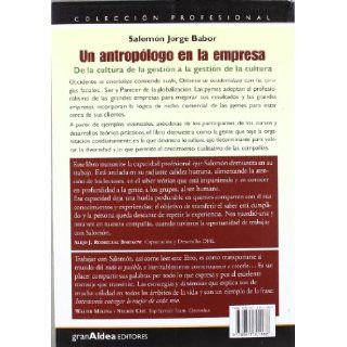 UN ANTROPOLOGO EN LA EMPRESA (Spanish Edition): BABOR SALOMON JORGE: 9789871301188: Books