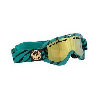 Dragon DXS H TEAL ZEBRA Snow Goggles   Gold Ionized + Amber Replacement Lens : Ski Goggles : Sports & Outdoors