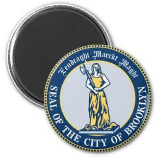 BROOKLYN NEW YORK CITY SEAL NEW YORK MAGNETS