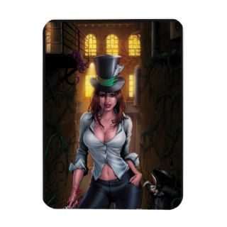 Madness of Wonderland #1   Female Mad Hatter Rectangle Magnets