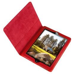 Crystal Case/ Red Leather Case for Apple iPad 2/ 3/ New iPad BasAcc iPad Accessories