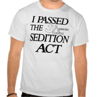 "I Passed the SA Sedition Act" Exclusive Design Shirts