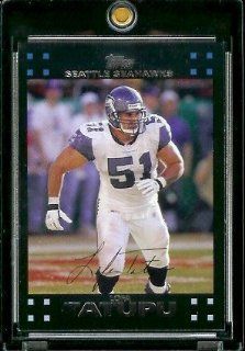 2007 Topps Football # 281 Lofa Tatupu   Seattle Seahawks   NFL Trading Cards Sports Collectibles