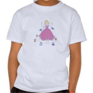 Cinderella With Birds and Mice T shirt