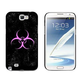Biohazard Warning Symbol Pink Zombies Distressed   Snap On Hard Protective Case for Samsung Galaxy Note II 2   Black: Cell Phones & Accessories