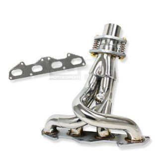 DPT, HDS DN95D, T 304 Stainless Steel Chrome Exhaust Manifold Header 2" Inlet with Gaskets and Bolts: Automotive