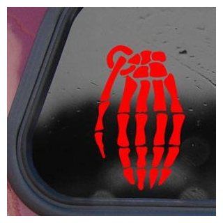 Grenade Red Sticker Decal Snowboard Glove Laptop Die cut Red Sticker Decal: Automotive
