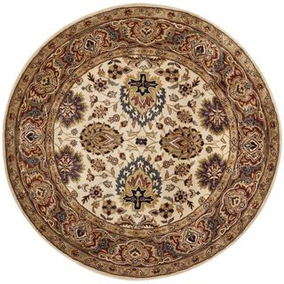 Safavieh Handmade Persian Legend Ivory/ Rust Wool Rug (8' Round) Safavieh Round/Oval/Square