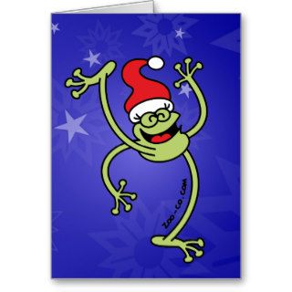 Merry Christmas Frog Cards