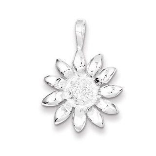 IceCarats Designer Jewelry Sterling Silver Sunflower Pendant: IceCarats: Jewelry