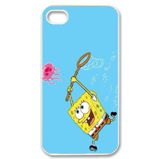 Personalized Cartoon SpongeBob SquarePants Protective Snap on Cover Case for iPhone 4/4S SS289 Cell Phones & Accessories