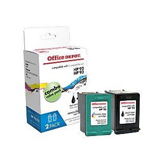 Office Depot(R) Brand Od292 93 (Hp 92/93) Remanufactured Black/Tricolor Ink Cartridges, Pack Of 2: Office Products