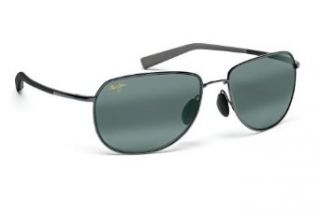 Maui Jim HT322 15A Gunmetal with Green Coconuts Aviator Sunglasses Polarised: Clothing