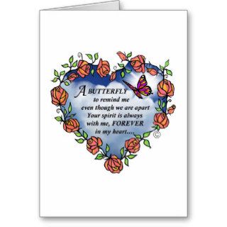 Memorial Butterfly Poem Greeting Cards