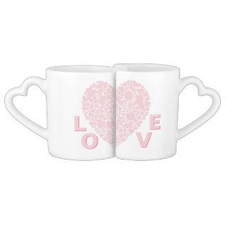 Love Personalized Heart Couple Mugs