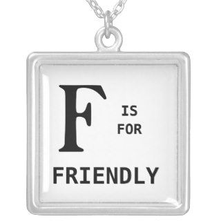 F Monogram Pendant Monogrammed Jewelry Letter F