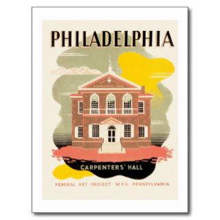 Philadelphia Carpenters Hall Postcard