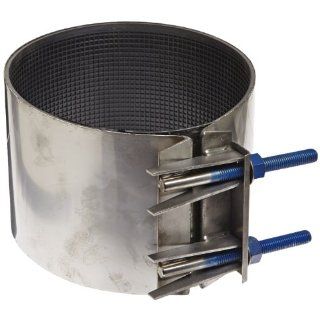 Smith Blair Stainless Steel 304 Repair Clamp, Full Circle, Stainless Steel Bolt, 2 Bolts, 7 1/2" Length, 10" Pipe Size: Industrial Pipe Fittings: Industrial & Scientific