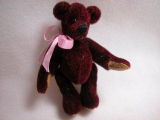 World of Miniature Bears 2.5" Plush Bear Berry #305 Collectible Miniature Bear Made by Hand: Toys & Games