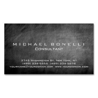 Grey Chalkboard Pattern Consultant Business Card