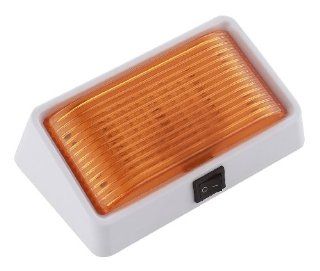 Gold Stars F3528009 RV LED Rectangle Porch Light Fixture w/ Clear & Amber Lens & ON/OFF Switch 150 or 96 LUM Cool White: Automotive