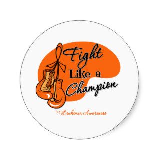 Fight Like a Champion Leukemia Round Sticker