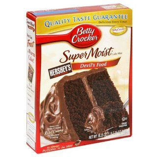 Betty Crocker Supermoist Cake Mix, Devils Food, 18.25 Ounce Boxes (Pack of 12) : Grocery & Gourmet Food