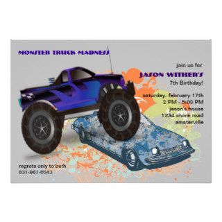 The Crusher Monster Truck Invitation