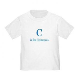Personalized C is for Cameron Alphabet Letter Learn ABC Baby Infant Toddler Kids Shirt   CUSTOMIZE WITH ANY BOY OR GIRL NAME, Christmas Present Custom Gift Collection: Clothing
