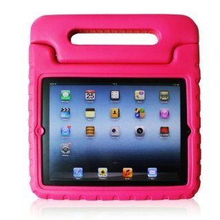 Apple iPad Air / iPad 5 Kiddie Series Light Weight Shock Proof Convertible Handle Stand Cover Case Kids Friendly Rose: Computers & Accessories