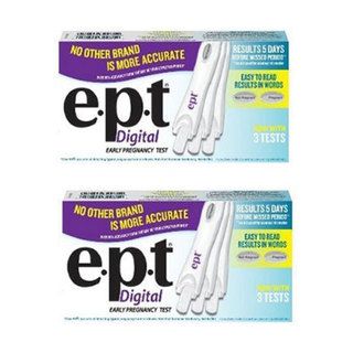 E.P.T. 3 pack Digital Pregnancy Test (Pack of 2) Pfizer Diagnostic Kits