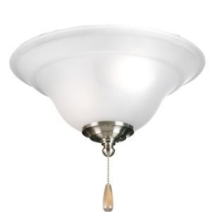 Progress Lighting Trinity Collection 3 Light Brushed Nickel Ceiling Fan Light P2628 09
