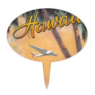 Vintage Hawaii Travel Cake Topper