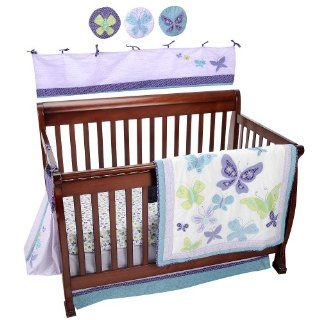 NoJo Beautiful Butterfly 9 Piece Crib Bedding Set : Baby